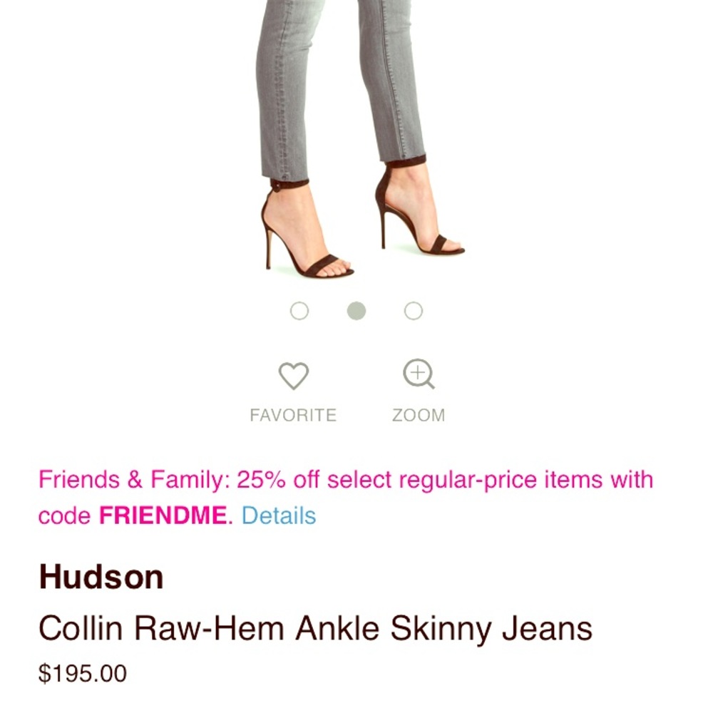 Hudson Collin Flap Grey Jeans